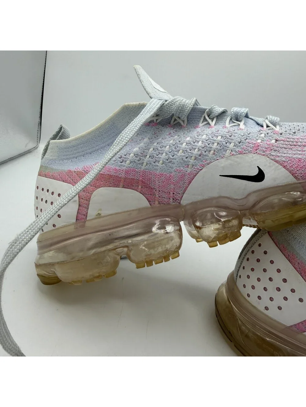 Nike Air VaporMax Flyknit 2 Womens Hydrogen Blue Running Cushioned Sneakers